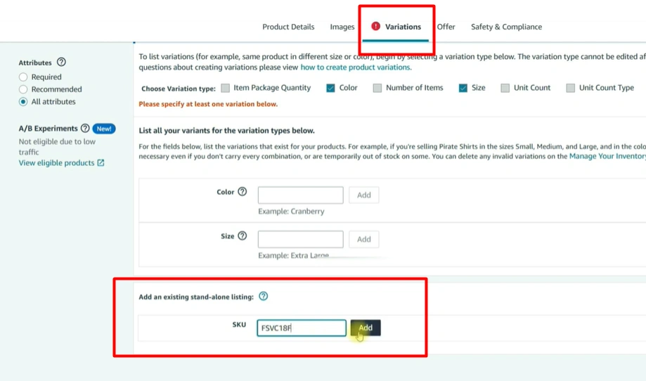 Amazon Variations Guide 2025: How to Add, Edit, and Merge Variations the Right Way